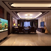 中式风格设计样板房欣赏客厅效果