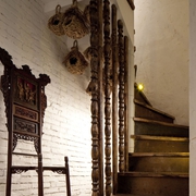 中式古典风楼梯背景墙装饰