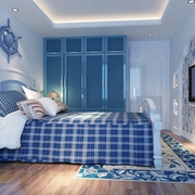 蓝色地中海家居欣赏卧室效果