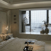 白色简欧样板房欣赏卧室效果