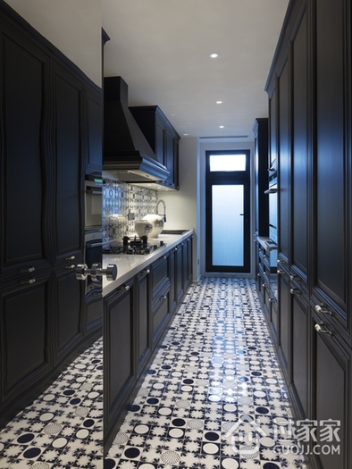 蓝白公寓现代设计欣赏厨房