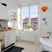 白色北欧两居室住宅欣赏厨房飘窗