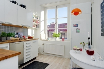 白色北欧两居室住宅欣赏厨房飘窗