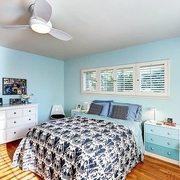 美式乡村蓝色住宅欣赏卧室效果
