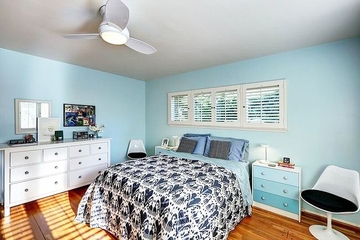 美式乡村蓝色住宅欣赏卧室效果