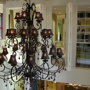 新古典复式设计客厅古典吊灯