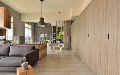 102平现代舒适住宅欣赏客厅设计