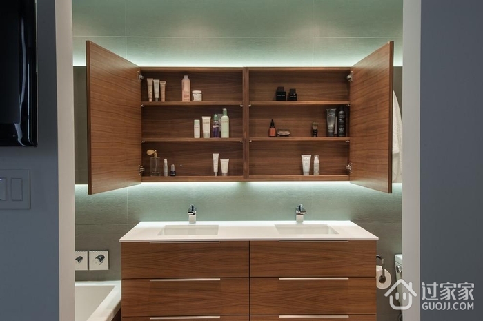 现代风格住宅装饰图浴室收纳柜