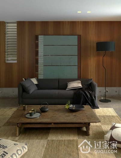 现代木质主题公寓欣赏客厅效果