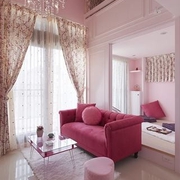 粉色淡雅简约住宅欣赏客厅设计