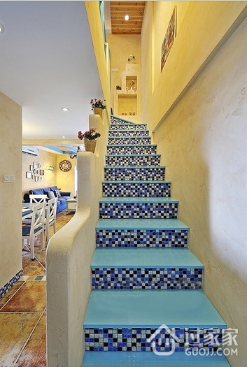 125平地中海温馨住宅欣赏楼梯间