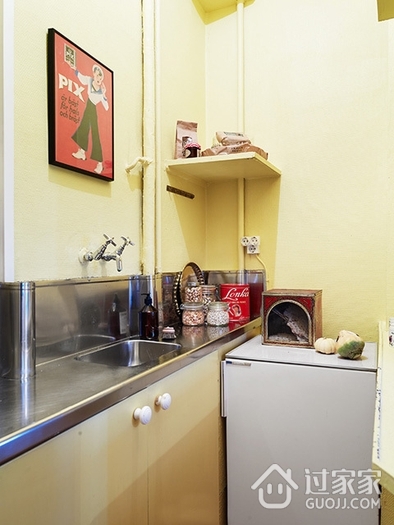 古典气质混搭一居室欣赏厨房