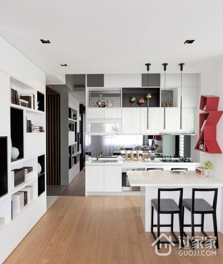 66平现代质感公寓欣赏厨房