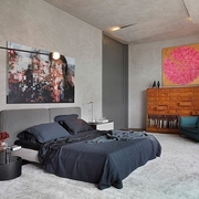 灰色调现代公寓欣赏卧室设计