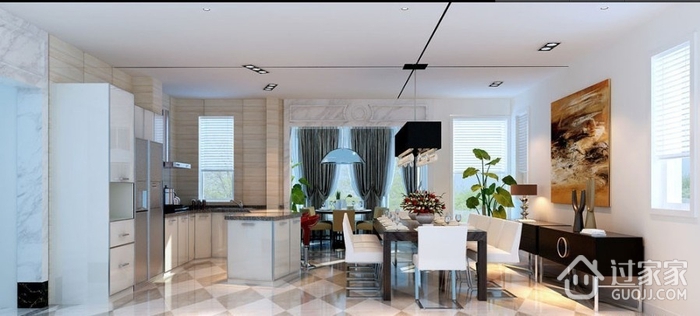 117平白色现代风格住宅欣赏厨房