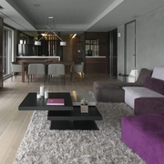124平现代舒适三居欣赏客厅设计