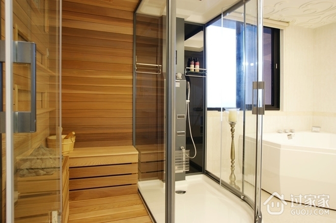 120平新古典三室两厅欣赏淋浴间