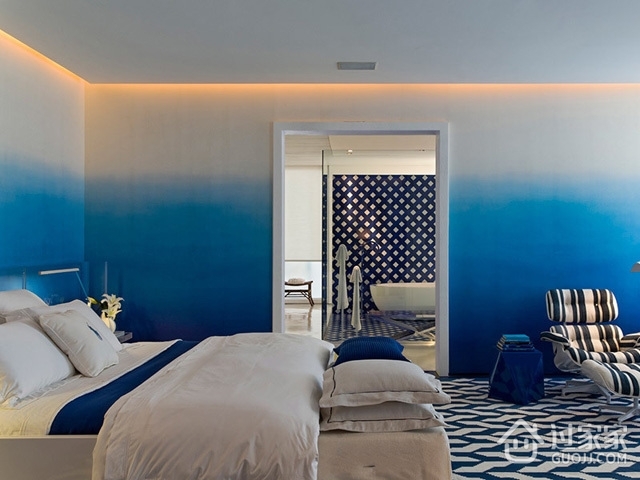 时尚设计蔚蓝住宅欣赏卧室