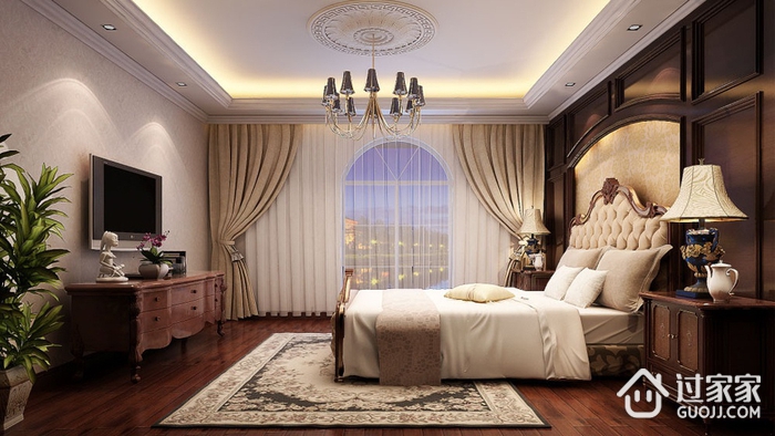 美式大宅设计效果图欣赏卧室摆件