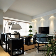 110平静谧新中式住宅欣赏客厅