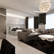 白色现代风住宅设计欣赏客厅设计