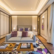 185平新中式风格样板房欣赏卧室