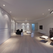 230平白色现代风别墅欣赏客厅设计