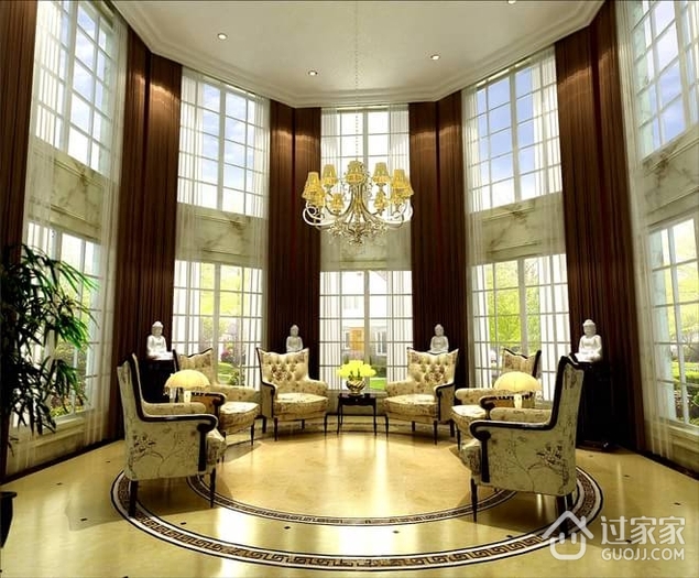 300平欧式独栋别墅欣赏客厅设计