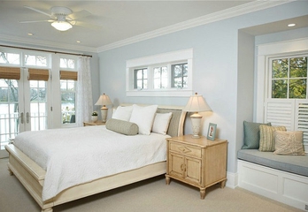 白色美式风四居室欣赏卧室窗户