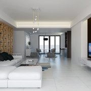白色现代风格设计案例欣赏客厅吊顶