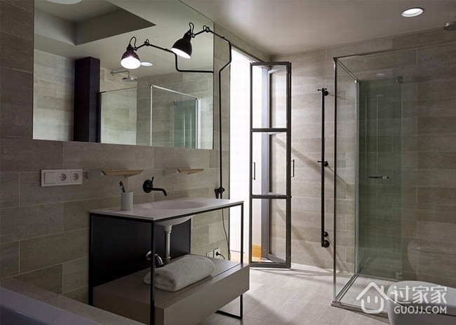 61平现代单身公寓欣赏洗手间