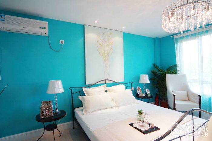 98平蓝色地中海住宅欣赏卧室效果
