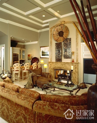 奢华欧式风格效果图家庭厅