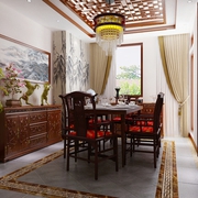 中式古典别墅住宅欣赏餐厅设计