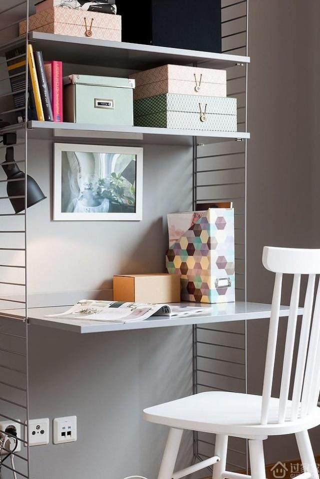50款创意家庭书房设计，书柜+书桌的完美搭配