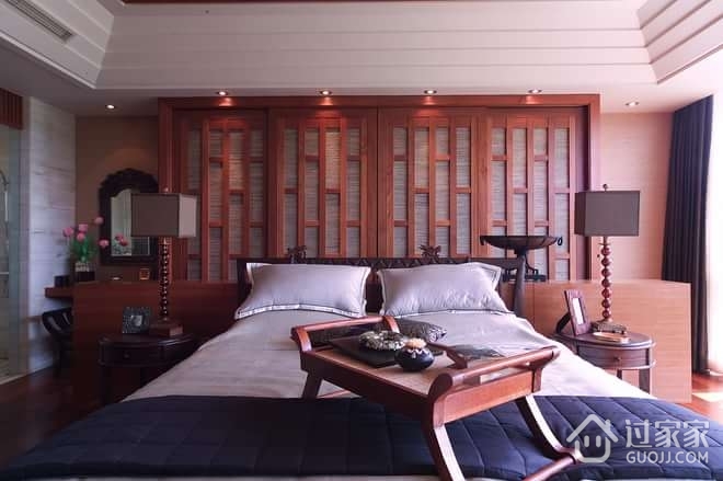 中式风格实景案例欣赏卧室效果