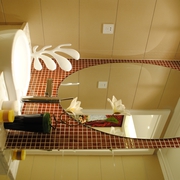 现代简约样板间设计卫生间背景墙