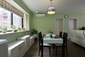 90平简约绿色两居室餐厅设计