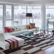 白色现代功能性住宅欣赏客厅设计