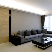 家居现代风效果图灰色沙发