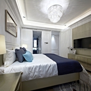 白色简欧风格样板房欣赏卧室陈设