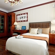 109平新中式住宅欣赏卧室书架