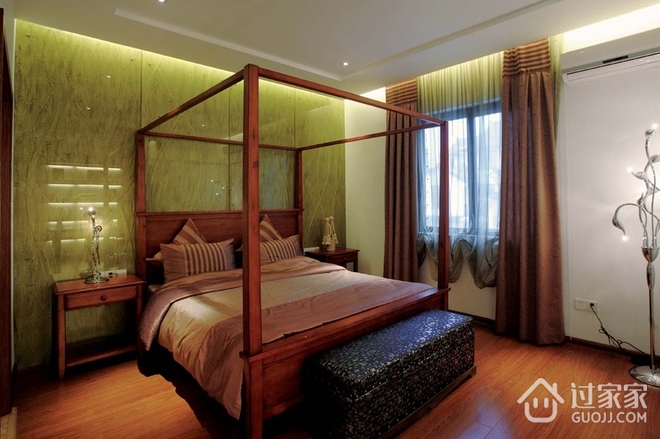 中式风格复式效果图欣赏卧室
