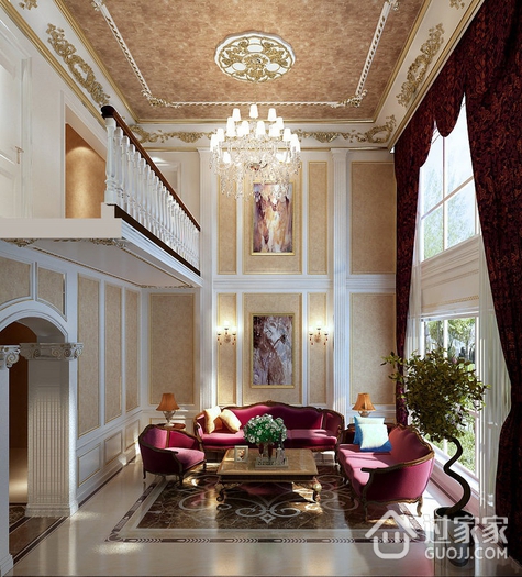 奢华欧式古典效果图欣赏客厅设计