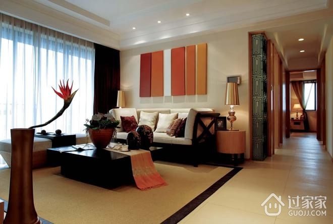 98平东南亚风格住宅欣赏客厅设计