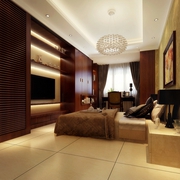 新中式风格样板房欣赏卧室