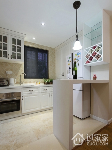 45平白色现代一居室欣赏厨房