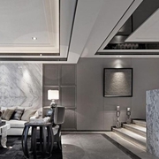 白色现代样板房效果图欣赏客厅设计