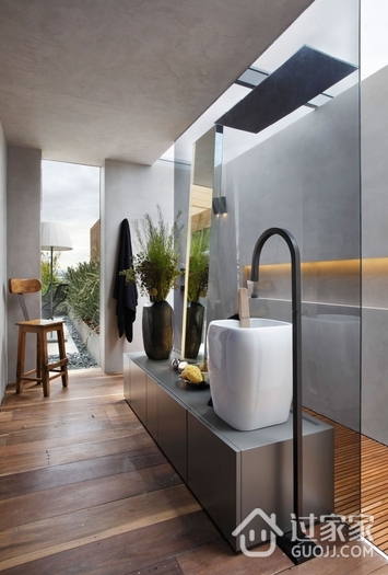 现代舒适工业风住宅欣赏洗手间