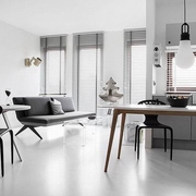 黑白现代一居室欣赏客厅效果
